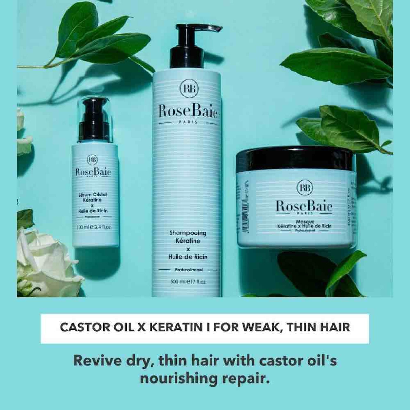 Castor Oil X Keratin Shampoo For Thinning Hair 500ml