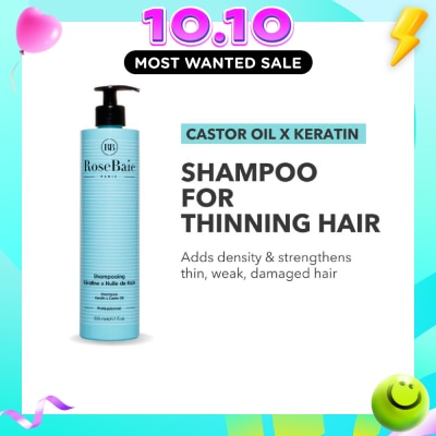 ROSEBAIE Castor Oil X Keratin Shampoo For Thinning Hair 500ml (Expiry: Jun`2027) image