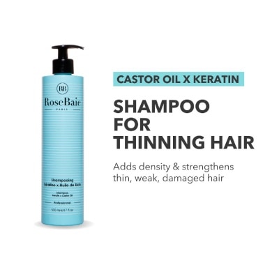 ROSEBAIE Castor Oil X Keratin Shampoo For Thinning Hair 500ml