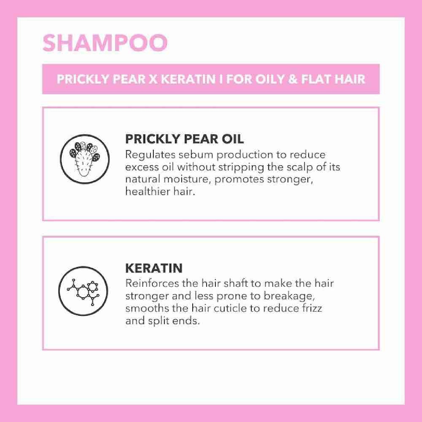 Prickly Pear X Keratin Shampoo For Oily & Flat Hair 500ml