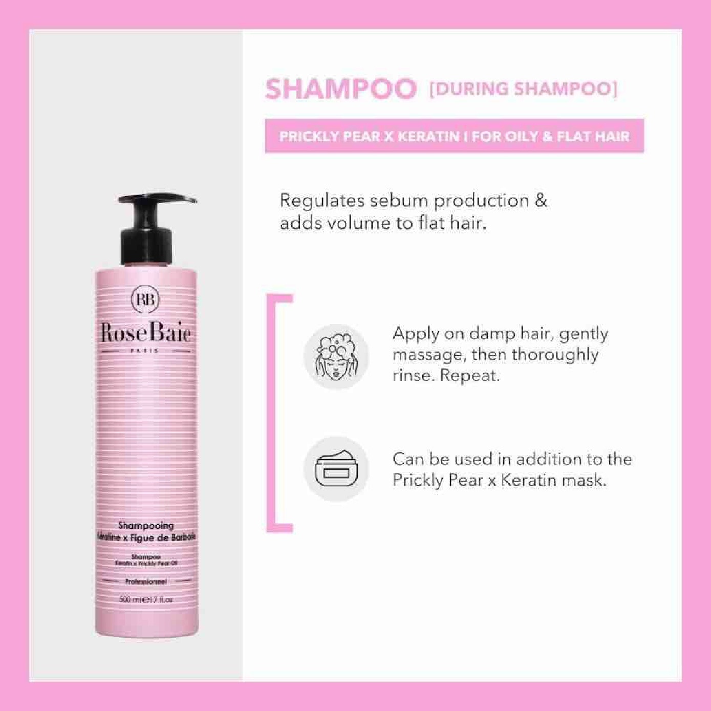 Prickly Pear X Keratin Shampoo For Oily & Flat Hair 500ml