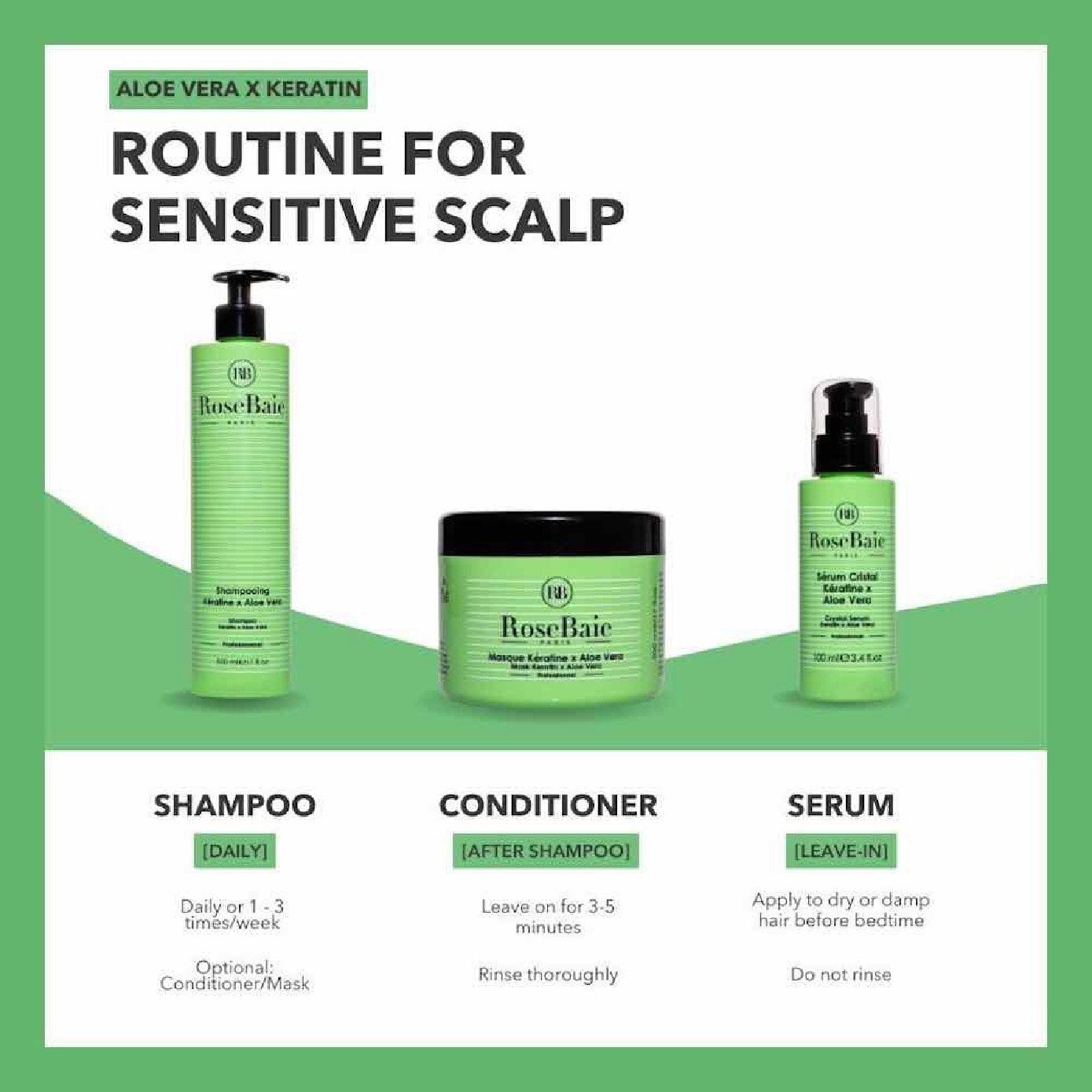 Aloe Vera X Keratin Soothe & Calm Irritation Shampoo 500ml