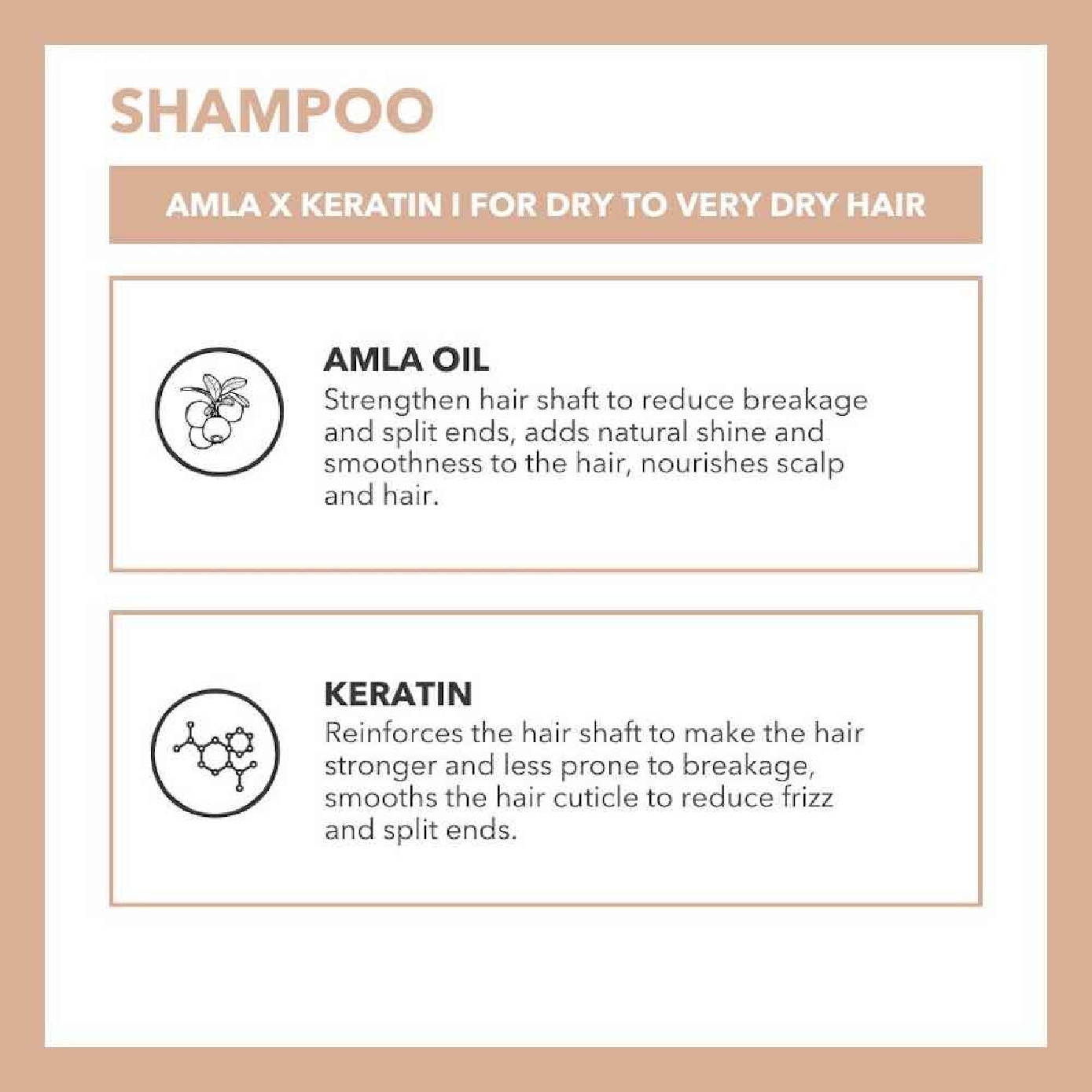 Amla X Keratin Shampoo (For Dull & Dry Hair) 500ml