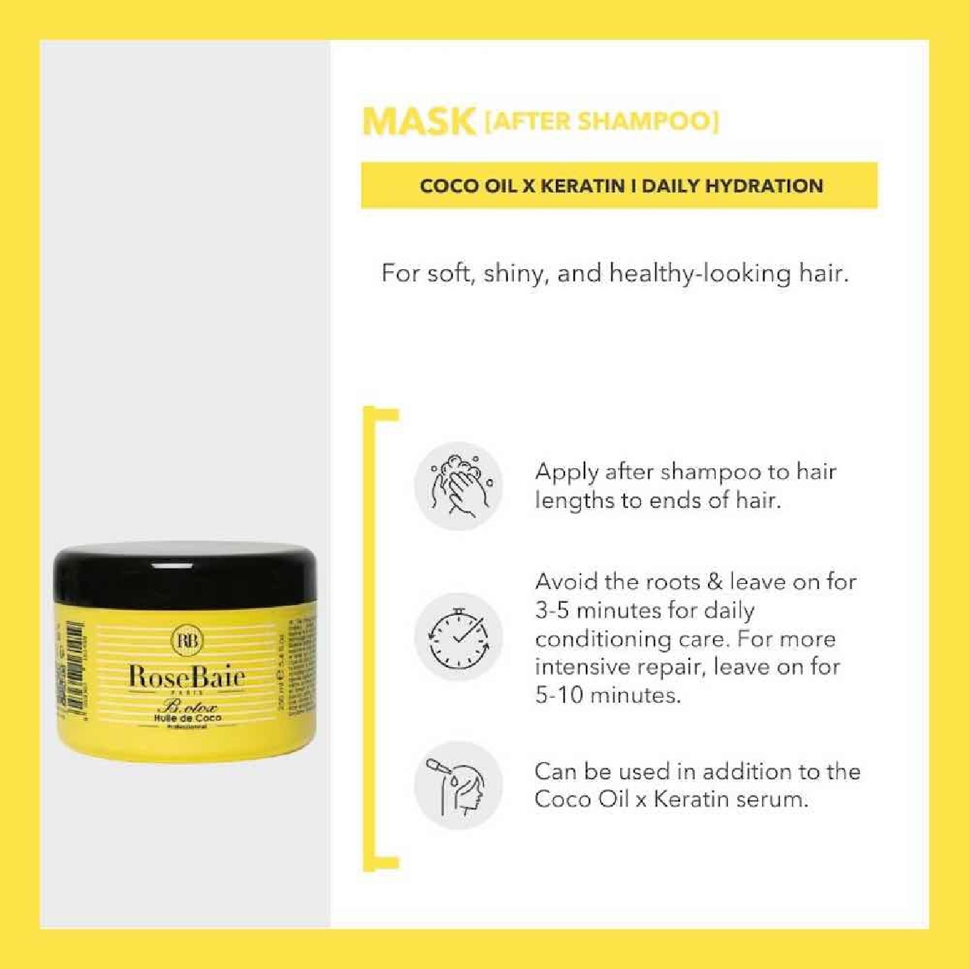 Coco Oil X Keratin Botox Daily Hydrating Hair Mask 250ml