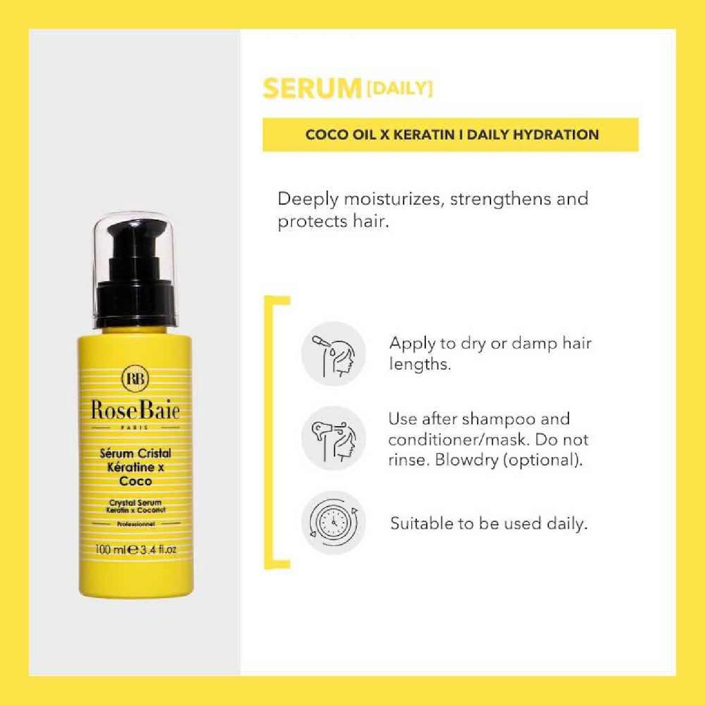 Coco Oil X Keratin Intensive Hydration Hair Serum 100ml