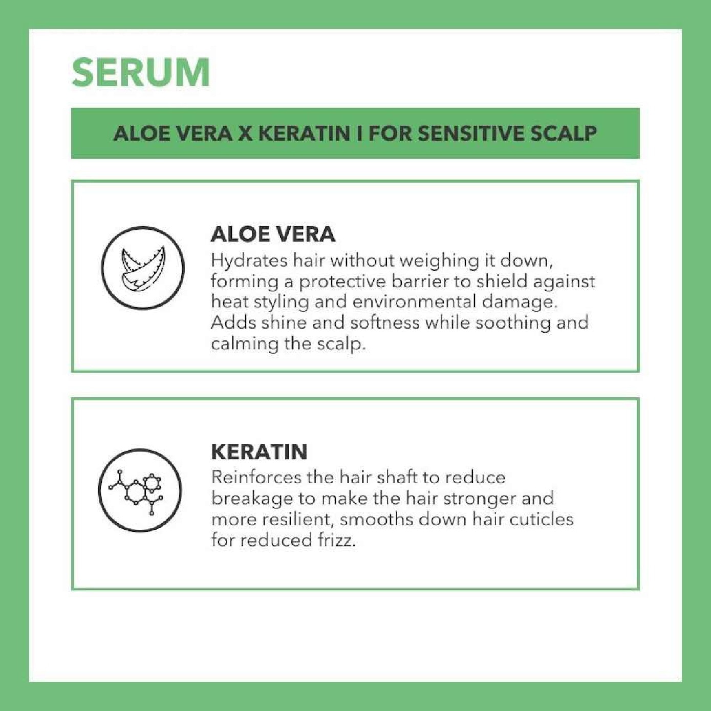 Aloe Vera X Keratin Hydrate & Revitalize Hair Serum 100ml