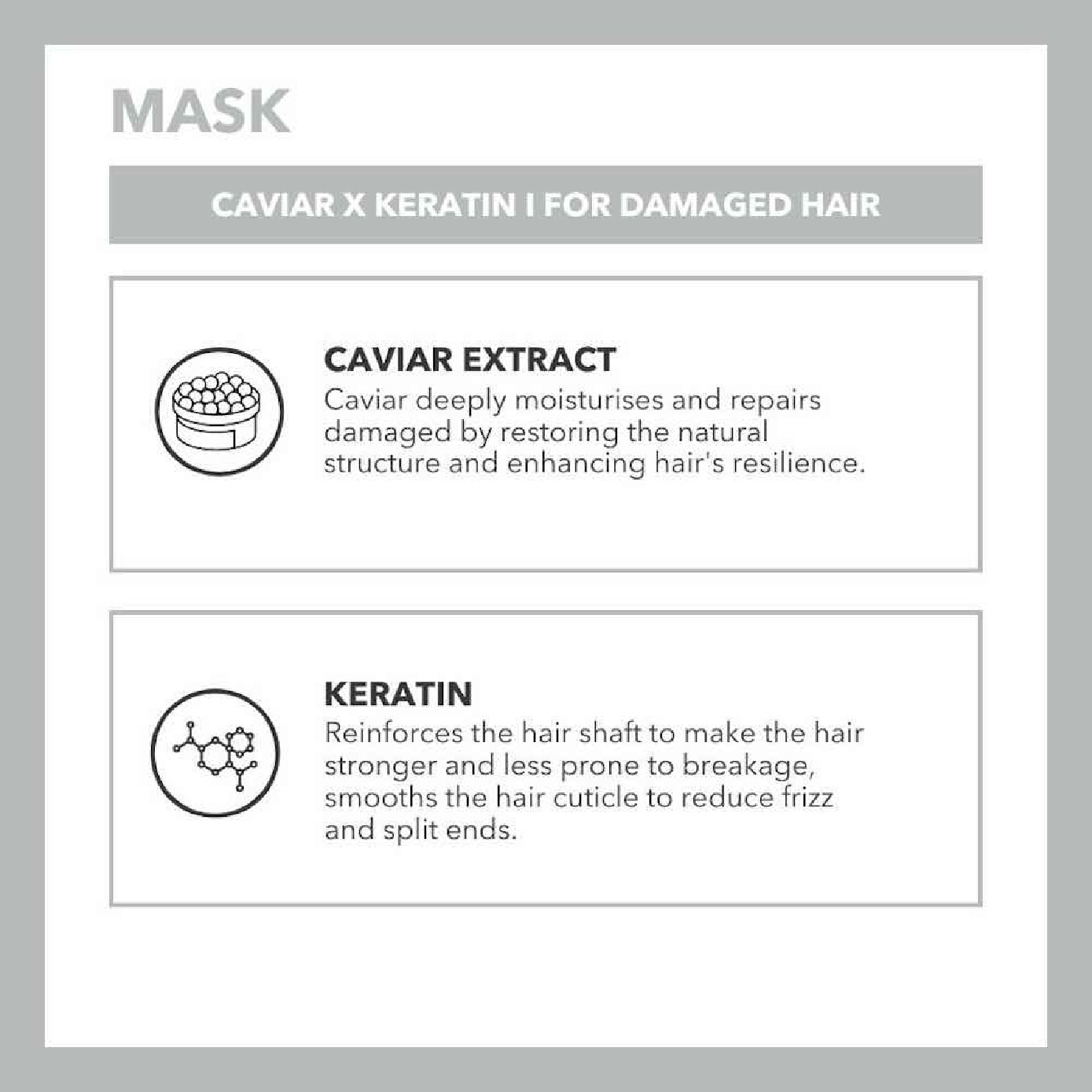 Caviar X Keratin Repairing Hair Mask 500ml