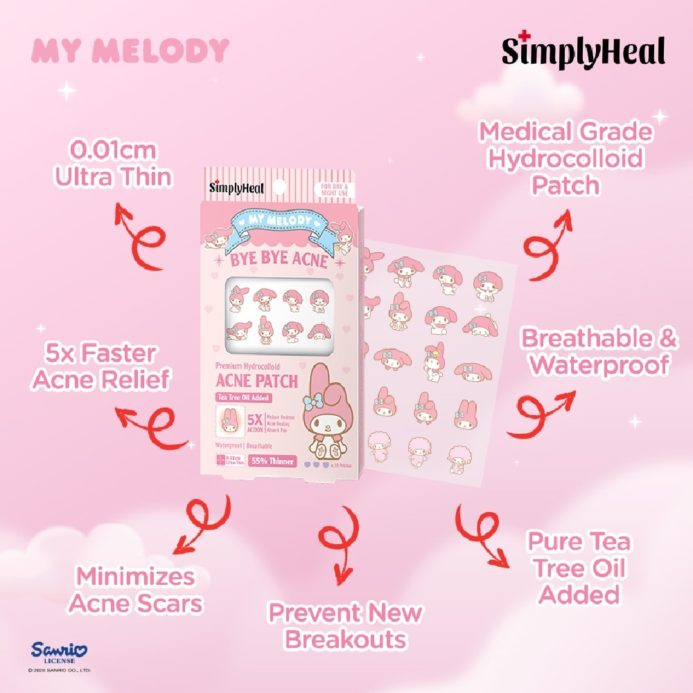 My Melody Day & Night Premium Hydrocolloid Acne Patch 20s