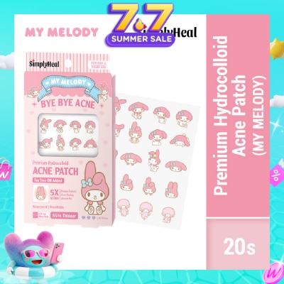 SIMPLYHEAL - My Melody Day & Night Premium Hydrocolloid Acne Patch 20s