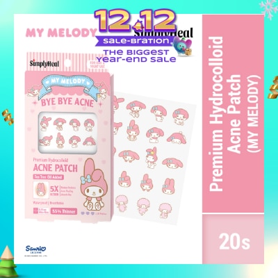 SIMPLYHEAL My Melody Day & Night Premium Hydrocolloid Acne Patch 20s