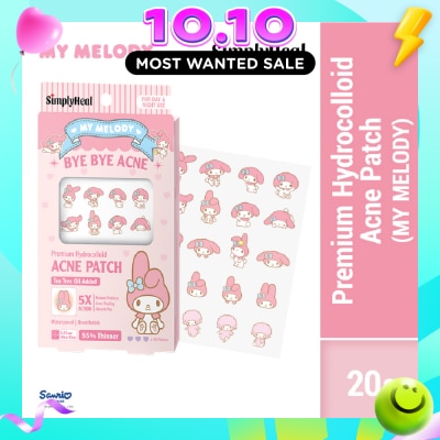 SIMPLYHEAL My Melody Day & Night Premium Hydrocolloid Acne Patch 20s image