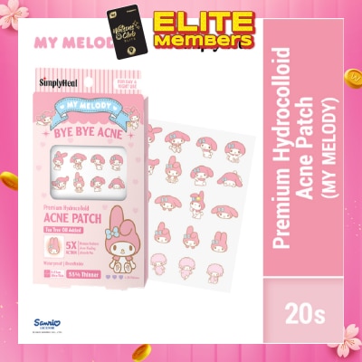 SIMPLYHEAL My Melody Day & Night Premium Hydrocolloid Acne Patch 20s