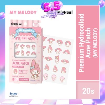 SIMPLYHEAL - My Melody Day & Night Premium Hydrocolloid Acne Patch 20s