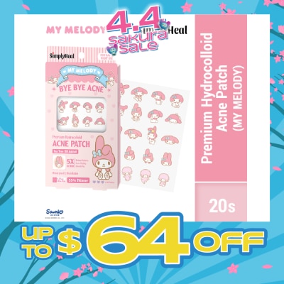 SIMPLYHEAL - My Melody Day & Night Premium Hydrocolloid Acne Patch 20s