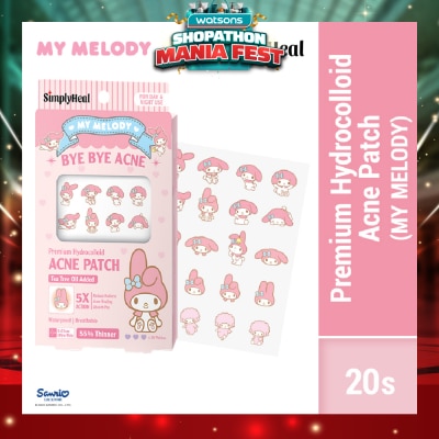 SIMPLYHEAL - My Melody Day & Night Premium Hydrocolloid Acne Patch 20s