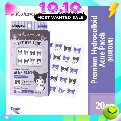 SIMPLYHEAL Kuromi Day & Night Premium Hydrocolloid Acne Patch 20s image