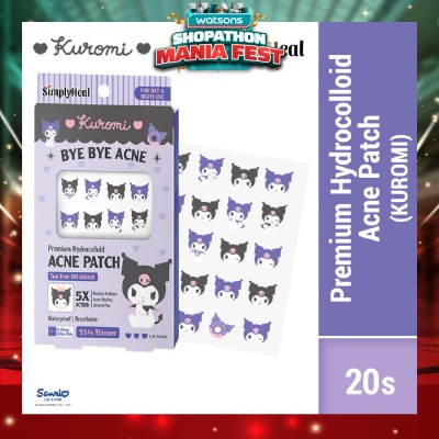 SIMPLYHEAL - Kuromi Day & Night Premium Hydrocolloid Acne Patch 20s