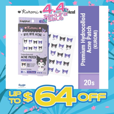 SIMPLYHEAL - Kuromi Day & Night Premium Hydrocolloid Acne Patch 20s