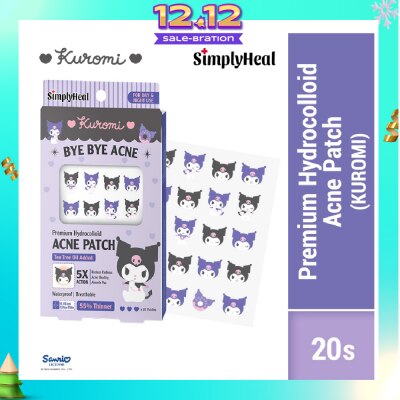 SIMPLYHEAL Kuromi Day & Night Premium Hydrocolloid Acne Patch 20s