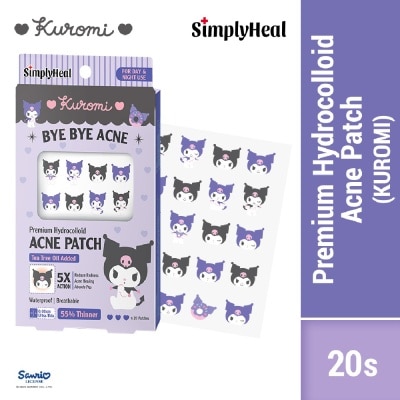 SIMPLYHEAL Kuromi Day & Night Premium Hydrocolloid Acne Patch 20s
