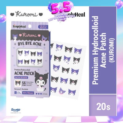 SIMPLYHEAL - Kuromi Day & Night Premium Hydrocolloid Acne Patch 20s