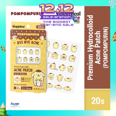 SIMPLYHEAL Pompompurin Day & Night Premium Hydrocolloid Acne Patch 20s
