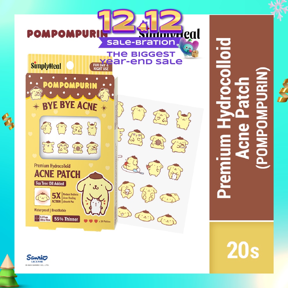 Pompompurin Day & Night Premium Hydrocolloid Acne Patch 20s