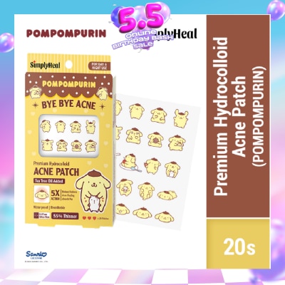 SIMPLYHEAL - Pompompurin Day & Night Premium Hydrocolloid Acne Patch 20s