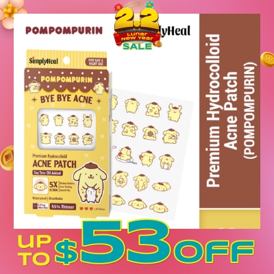 SIMPLYHEAL Pompompurin Day & Night Premium Hydrocolloid Acne Patch 20s