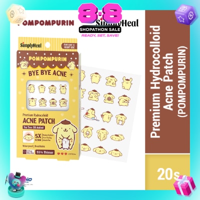 SIMPLYHEAL - Pompompurin Day & Night Premium Hydrocolloid Acne Patch 20s