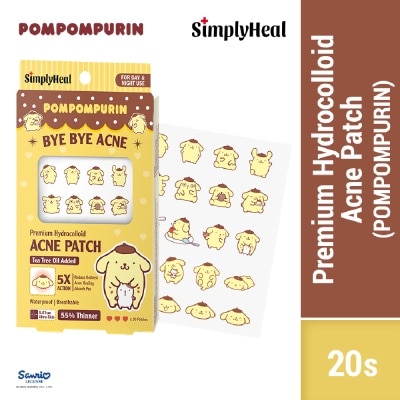 SIMPLYHEAL Pompompurin Day & Night Premium Hydrocolloid Acne Patch 20s