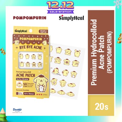 SIMPLYHEAL Pompompurin Day & Night Premium Hydrocolloid Acne Patch 20s