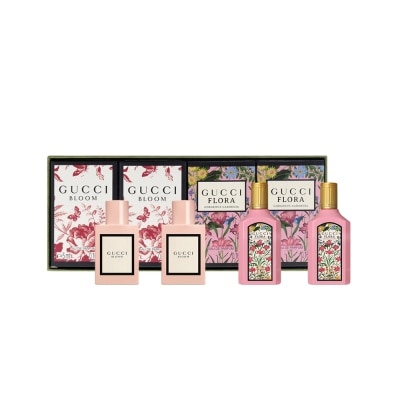 GUCCI Bloom + Flora Gorgeous Gardenia Eau De Parfum Set 4s x 5ml