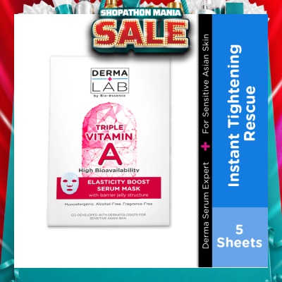 DERMA LAB - Triple Vitamin A Pro Elasticity Boost Serum Mask 25ml x 5s