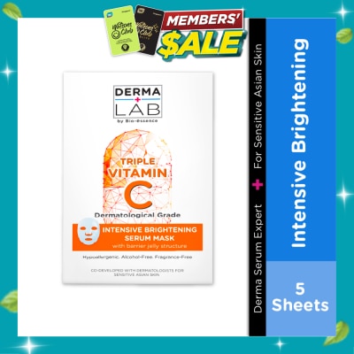 DERMA LAB Triple Vitamin C Intensive Brightening Serum Mask 25ml x 5s image
