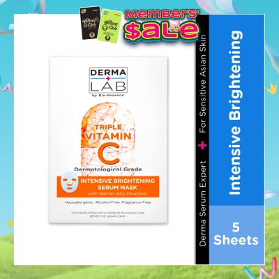 DERMA LAB - Triple Vitamin C Intensive Brightening Serum Mask 25ml x 5s