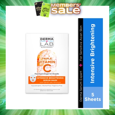 DERMA LAB - Triple Vitamin C Intensive Brightening Serum Mask 25ml x 5s