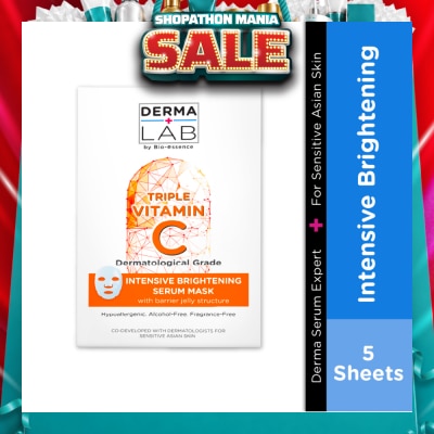 DERMA LAB - Triple Vitamin C Intensive Brightening Serum Mask 25ml x 5s