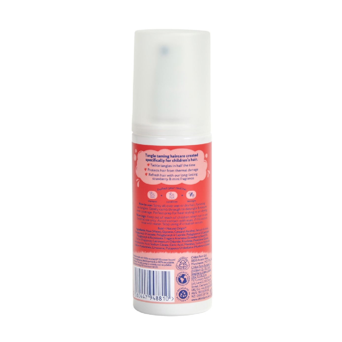 Tangle-Taming Hair Detangler Strawberry & Mint 100ml