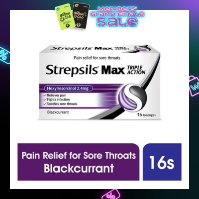 STREPSILS Lozenges Soothing Relief for Sore Throat Max Triple Action 16s