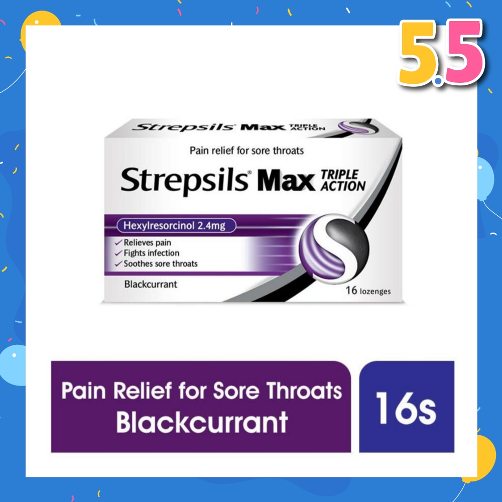 Lozenges Soothing Relief for Sore Throat Max Triple Action 16s