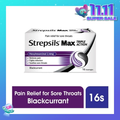 STREPSILS Lozenges Soothing Relief for Sore Throat Max Triple Action 16s