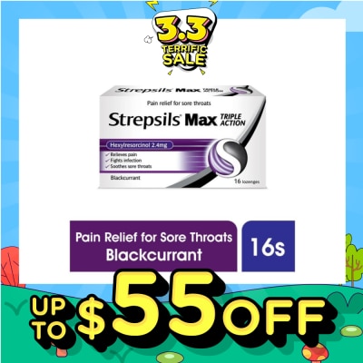 STREPSILS Lozenges Soothing Relief for Sore Throat Max Triple Action 16s