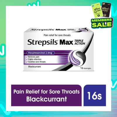 STREPSILS Lozenges Soothing Relief for Sore Throat Max Triple Action 16s