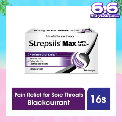 STREPSILS Lozenges Soothing Relief for Sore Throat Max Triple Action 16s