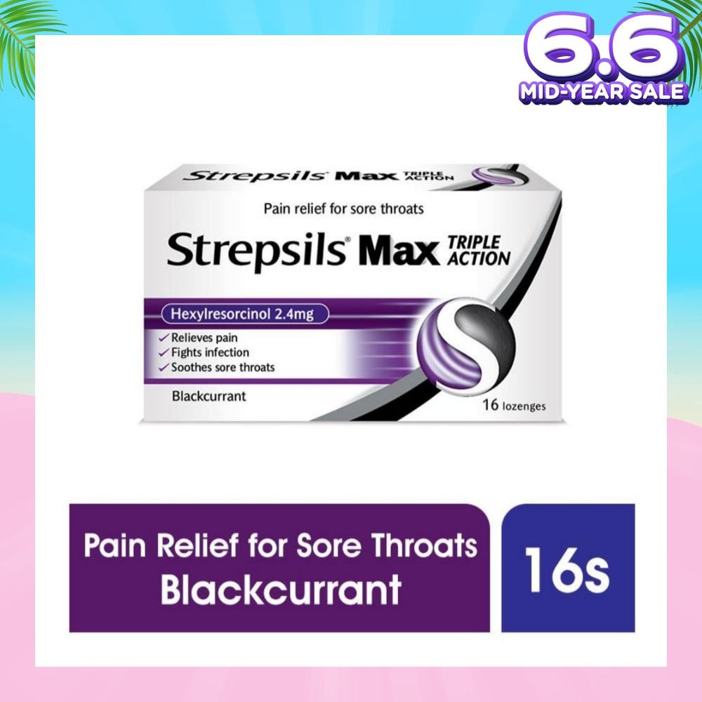 Lozenges Soothing Relief for Sore Throat Max Triple Action 16s