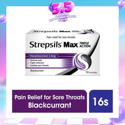 STREPSILS - Lozenges Soothing Relief for Sore Throat Max Triple Action 16s
