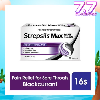 STREPSILS Lozenges Soothing Relief for Sore Throat Max Triple Action 16s