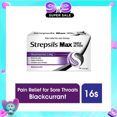 STREPSILS - Lozenges Soothing Relief for Sore Throat Max Triple Action 16s image