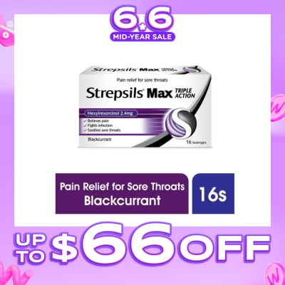 STREPSILS - Lozenges Soothing Relief for Sore Throat Max Triple Action 16s